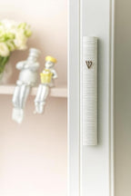 My Daily Styles Aluminum Mezuzah Case, Striped Modern Design, Indoor Outdoor, 5 Inch, Weather Proof (White)
