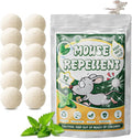 12 Pack,Natural Peppermint Oil Mice Repellent Indoor/Outdoor, Pest Control Moth Balls to Get Rid of Rats Mice Squirrels Rodent Spider Ant Mosquito Cockroach-Family & Pet Safe