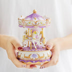 LOVE FOR YOU Gift-Wrapped Musical Carousel Music Box Color Lights Merry Go Round Horses Unicorn Decor Gifts for Girls and Daughter Granddaughter Niece Women Kids Christmas Birthday