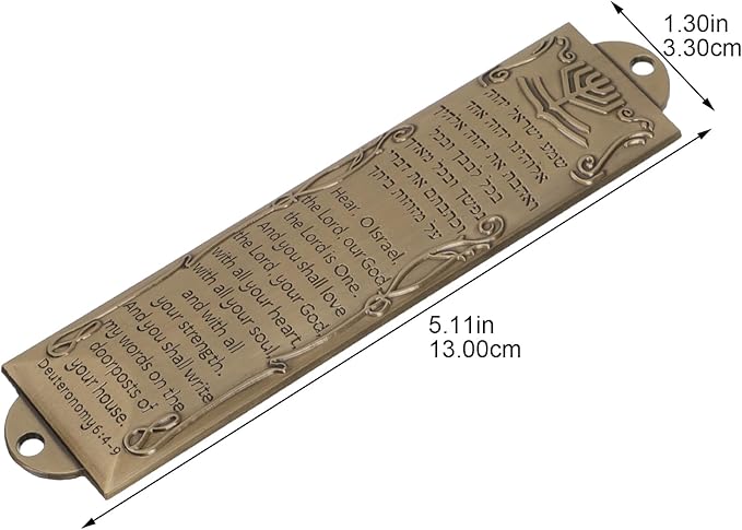 Garneck 6 Sets Mezuzah for Door: Vintage Religious Mezuzah with Holy Scroll and Case Metal Shema Scroll Holder for Jewish Home Entrance Door Frame Mitzvah Gift for Housewarming