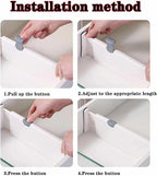 4 Pack Drawer Dividers for Clothes, 3.94" High 14.94"-21.26" Adjustable Expandable Dresser Drawer Organizer, Clear Plastic Separators for Dresser, Baby Clothing, Underwear, Cosmetic