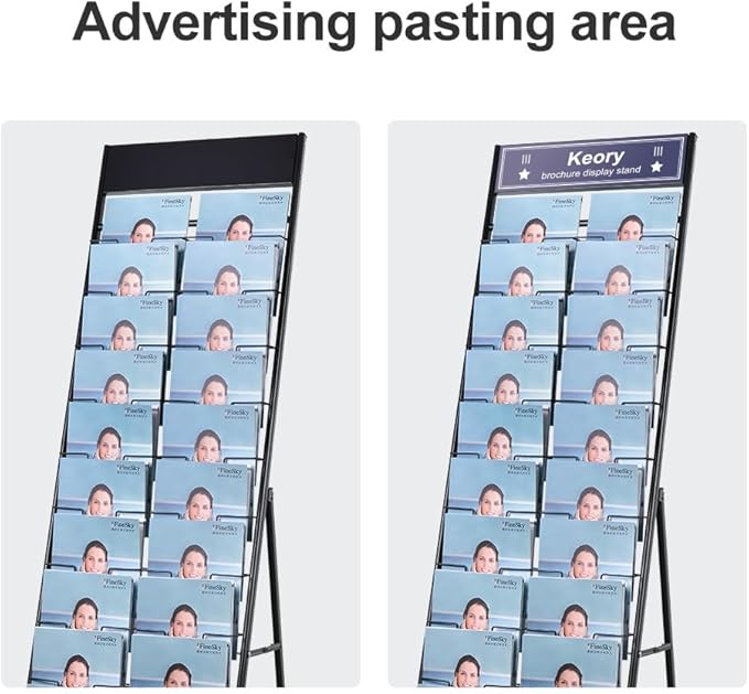 magazine display stand Double A4 width 10 layer brochure display stand for trade show and Public areas (Double A4 width)
