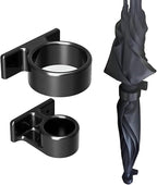 Wall-Mounted Umbrella Holder with Drip Tray - Self-Adhesive Design, Space-Saving Stand for Home, Camping, RV, Van, Includes Double-Sided Tape