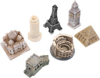 SUPVOX 7pcs Resin Architecture Model Miniature Building Sculptures Home Decor Vintage Design England Architectural Models