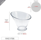 WGVI Slant Cut Calyx Glass Vase, Width 7.25", Height 6.25", Clear Terrarium, Candy Dish, Fruit Jar, Floral Container for Wedding Party Event, Home Office Decor, 8 Pieces