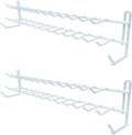 Huji Wall Mount Tie and Belt Rack Organizer, White (2 Pack)