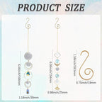SUNNYCLUE 1 Box DIY 8 Sets Suncatcher DIY Kits Rainbow Maker Suncatcher Hanging Gold Moon Summer Capiz Shell Colorful Glass Crystal Rainbow Maker Sun Catchers for Window Indoor Outdoor Door Decors