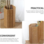 Mobestech Artificial Rattan Umbrella Holder for Indoor Use Large Capacity Plastic Umbrella Storage Stand for Entryway Versatile Design for Home and Office Also Great for Yoga Mat Storage