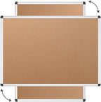 VIZ-PRO Cork Notice Board, 24 X 18 Inches, Silver Aluminium Frame