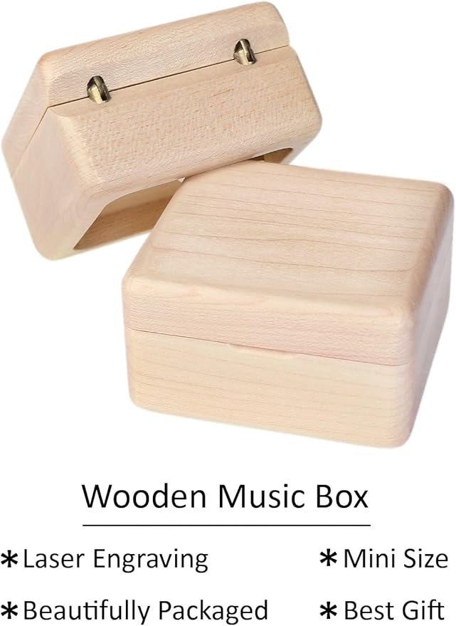Sinzyo Anastasia-Once Upon a December Music Box Vintage Musical Boxs for Birthday Gift Valentine's Day Christmas Day(Maple Wooden Box)