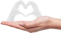 Small Heart Hands Sculpture Decor for Living Room Bedroom Bookshelf Coffe Table and Office Display, Love Finger Statue Modern Aesthetic Home Decor, Unique Gift for Wedding Christmas Birthday (White)