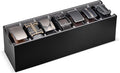 Lolalet 7 Compartments Belt Organizer, PU Leather Belt Storage with Soft Lining, Extra-Wide Slots for Men and Women, Fits Drawer, Closet & Entryway Cabinet -1 Pack, Black