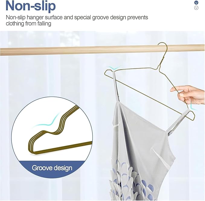 SPECILITE Metal Wire Hangers 100 Pack, Bulk for Commercial and Home, 16 Inch 12 Gauge Ultra Thin for Standard Size Clothes, Coats, Suits, Shirts-Bronze