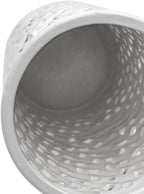 Red Lantern 20" Bamboo Lattice White Porcelain Umbrella Stand