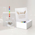 HEGELDA Memorial Gifts for Loss of Sister, Crystal Sun Catcher with Sympathy Poem Card, Refractive Prism Hanging Ornament, Bereavement Keepsake for Home Decor, Premium Gift Box Included