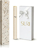 SURI Mezuzah for Door – 6 Inch Terrazzo Pink Concrete Mezuzah Case with Printed Scroll, Self-Stick Jewish Entry Design, Fits a 5 Inch Scroll, Gift Box Included