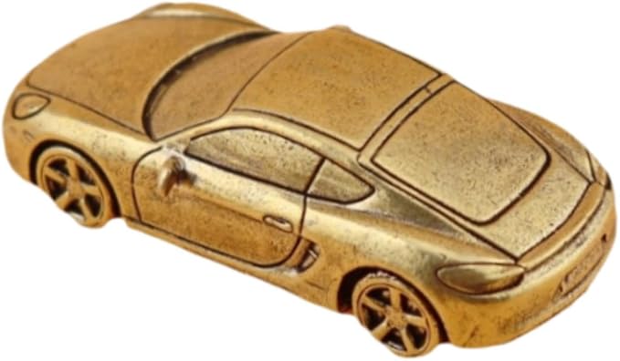 Car Statue Study Brass Artware for Living Room House Warming Gift Decorative