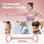 Figure 8 Workout Resistance Band - 3 Elasticities Optional 20 30 40lb, Thicker Durable Arm Back Shoulder Exercise Elastic Rope Yoga Straps Pilates Flexbands, Physical Therapy Stretch Bands