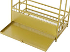 Umbrella Holder Entryway, Umbrella Stand Rack 18.9*11*26in Metal Square Umbrella Rack Organizer Removable Drip Tray Raised Feet Hollow-Out Design Drip Tray Handle for Holds Umbrellas, Canes