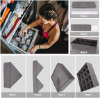 Lourome Underwear Organizer, 5 Set Foldable Fabric Underwear Drawer Organizer and Sock Organizer, Drawer Organizers for Clothing, Storage Bins for Underwear, Sock, Bra and Tie