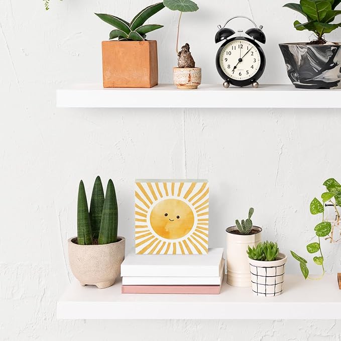 Sun Decor Summer Decor Sunshine Gifts Inspirational Summer Decorations Wooden Box Sign for Home Office Farmhouse Table Shelf