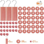 Cedar Blocks for Clothes Storage, Cedar Wood Chips and Balls for Drawer 60PCS, Closet and Kitchen Freshener, 100% Natural Cedar Blocks