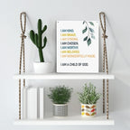 Christian Wooden Hanging Sign I Am A Child of God Bible Verse Wall Art for Home Office Decor Modern Christian Word Art Bedroom Wall Decor Sign Baptism Gifts Room Decorations 10x8 Inches