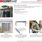 ClosetMaid SuiteSymphony Wood Closet Organizer Kit with Tower, 3 Hang Rods, Top Shelves, Adjustable, Fits Spaces 5-9 ft. Wide, Graphite Grey