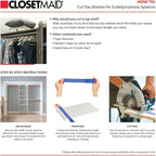 ClosetMaid SuiteSymphony Wood Closet Organizer Kit with Tower, 3 Hang Rods, Top Shelves, 2 Drawers, Adjustable, Fits Spaces 5-9 ft. Wide, Graphite Grey