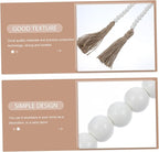 IMIKEYA Wooden Beads Garland: Farmhouse Wood Bead Garland for Tiered Tray Farmhouse s Hanging Wood Rustic s for Coffee Table Decor