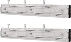 Rev-A-Shelf 12" Pull Out Closet Rack for Belts, Ties and Scarves, Accessories Storage Hanger with Mounting Hardware, Chrome, BRC-12CR (2 Pack)