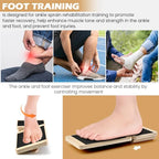 Ankle Balance Board Foot Strengthener Trainer - Single Leg Stability Board + Massage Ball for Sprain Recovery, Plantar Fasciitis Relief, Posture Correction & Balance Training
