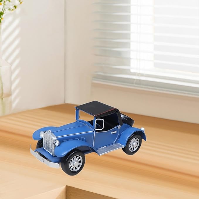Collectible Vehicles Metal Classic Cars Model for Home Decor, Blue Argent
