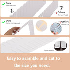Ohlove 40Pcs Drawer Organizer Dividers 17"x2.8" Adjustable Storage Organizer Separator for Socks, Underwear, Makeup, Kitchen, Dresser