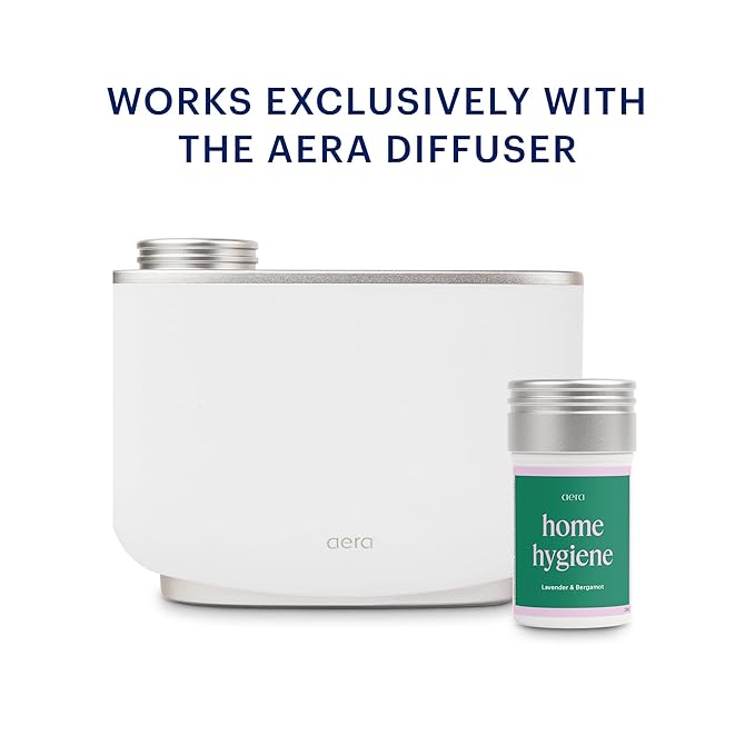 Aera Mini Home Hygiene Lavender and Bergamot - Essential Oil for Home - Relaxing Fragrance - Notes of Lavender, Lavandin and Wild Mint - Scent Refill - Capsule Size Works with Mini Diffuser