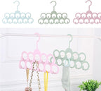 11Holes Clothes Tie Belt Shawl Scarf Hanger Display Holder Closet Organizer Hook