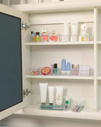 Clear Plastic Drawer Organizer Storage - 25Pcs 4 Size Desk Bathroom Kitchen Organizers and Accessories Office Organization, Vanity Stackable Drawers Bins Trays Containers Dividers Makeup Sets