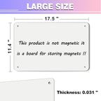 White 2Pack Magnetic Board,17.5" x 11.4" Magnet Bulletin Board to Display Magnetic Notes, Poetry, Photos, Suitable for Wall, Refrigerator, Cabinet etc, Come with 4 Pcs Dual Lock Tape and Screws