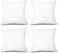 EDOW Throw Pillow Inserts, Set of 4 Lightweight Down Alternative Polyester Pillow, Couch Cushion, Sham Stuffer, Machine Washable. (White, 26x26)