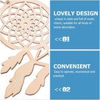 Wood Dream Catcher Ornament: 40pcs Mini Dreamcatcher Arts Craft Hanging Nursery Bedding Room Decorations Car Wall Catchers Kit