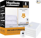 Vacuum Storage Bags with Electric Pump,8 Extra Large Jumbo storage Space Saver Bags (40x31 Inch) for Bedding,Comforters,Blankets,Clothing,Pillows,Jackets,Coats,Vacuum Seal Bags for clothing