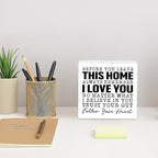 Before You Leave This Home Sign, Heartfelt Family Reminder & Wall Art, Always Remember Signs, I Love You Signs, Wooden Home Decor,Housewarming Gift, Box Sign Decor Tabletop, 5.1x5.1inches
