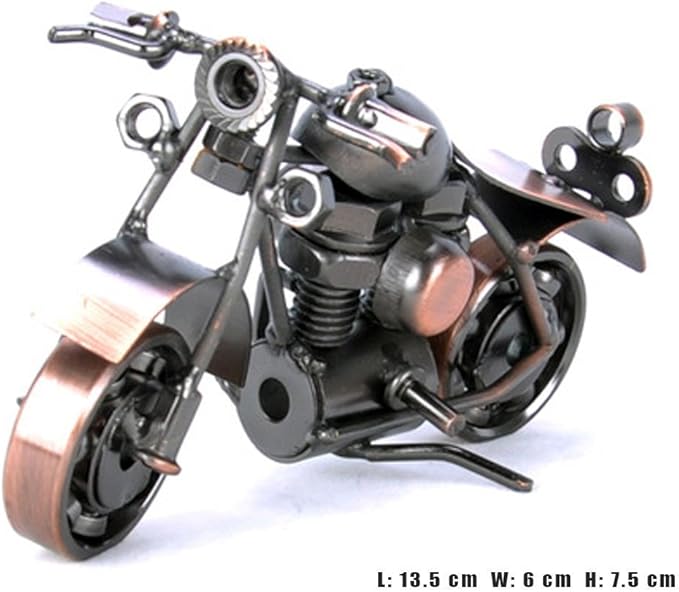 Trebisky Metal Motorcycle Decor Figurine Iron Motorcycle Sculpture Desk Decor Art Gift Vintage Home Office Decor Birthday for Men Friend Dad Son Him (Cruiser)