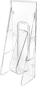 Deflecto Stand Tall Stand-Tall Wall Leaflet Holder, Wall Mount Display, Break-Resistant Pocket, Clear, 4-9/16"W x 11-3/4"H x 2-3/4"D (55601)