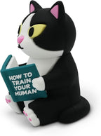 Little Readers – Cute Figurines for Bookshelves, Desks, Terrariums & Home Decor – Book-Loving Animal Statues - Cat