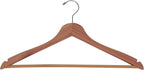 Household Essentials 26140 CedarFresh Red Cedar Wood Clothes Hangers with Fixed Bar and Swivel Hook - Set of 4, Brown,red