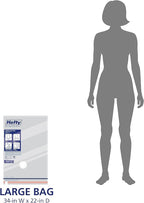 Hefty Vacuum Bags for Clothes 4 Pack, Space Saving Large Vacuum Storage Bags (34 X 22 Inches) Compression Seal for Bedding, Travel Pump Included (4 Large Heavy Duty)