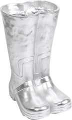 Umbrella Stand Creative Rain Boots Shape Umbrella Holder Flower Arrangement Umbrella Stand Fashion Resin Umbrella Storage Bucket Decoration Shelf Bucket(Silver)