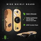 Whirly Board Wide 360˚ | Standing Desk Balance Board | Wobble Board Portable Home Gym | Snowboard Training | Surf trainer | Balance Board for Kids & Adults | Core Balance Trainer