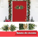 24" Floral Swag,Greenery Swag,Large Artificial Mixed Eucalyptus Leaves Swag,Handmade Front Door Twigs Leaves Greenery Decorative Swag,Spring Floral Swag for Wedding Arch Party Wall Home Garden Decor
